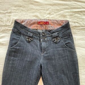 7 For All Mankind Dark Blue W/ Gray undertones Low Rise Jeans